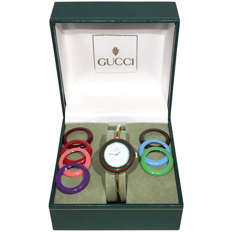 gucci watch replacement bezel|vintage gucci interchangeable bezel watch.